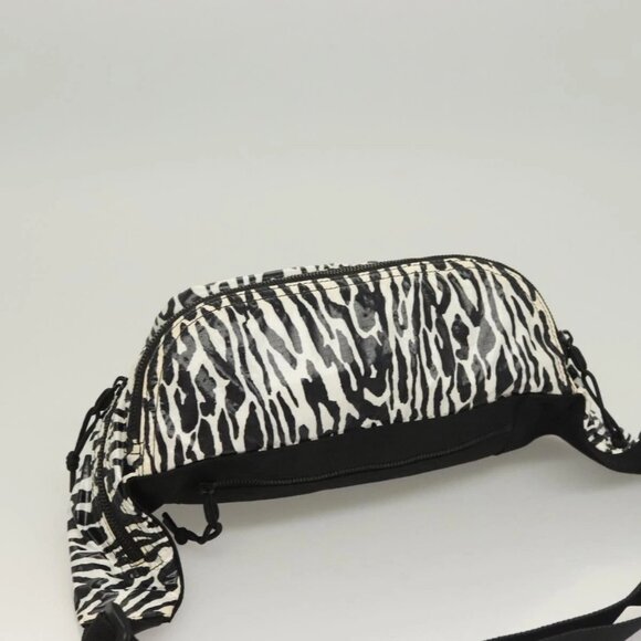 SAINT LAURENT Waist Bag Nylon Black White Auth - Picture 7 of 15